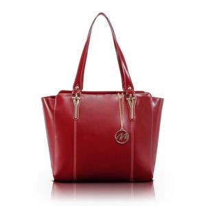 ALICIA | Red Leather Tablet Tote | McKleinUSA