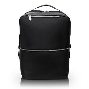 EAST SIDE | 17" Black Nylon 2-in-1 Convertible Laptop & Tablet Backpack & Cross-Body | McKleinUSA
