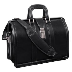 Morgan 17" Leather Litigator Laptop Briefcase