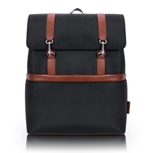 ELEMENT | 17" Black Nylon Two-Tone Flap-Over Laptop & Tablet Backpack | McKleinUSA