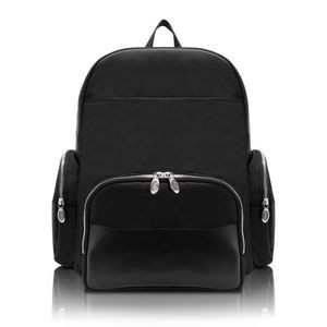 CUMBERLAND | 17" Black Nylon Dual-Compartment Laptop Backpack | McKleinUSA