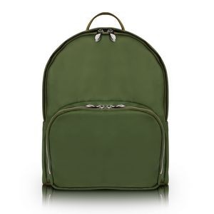 NEOSPORT | 15" Green Nylon Classic U Shape Laptop Backpack | McKleinUSA
