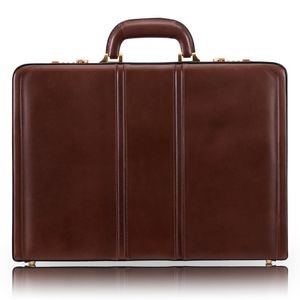 DALEY | 3.5" Brown Leather Attaché | McKleinUSA