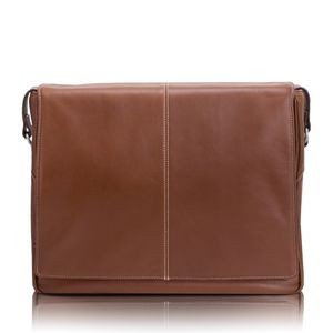 SAN FRANCESCO | 13" Cognac Leather Laptop Messenger Bag | Siamod