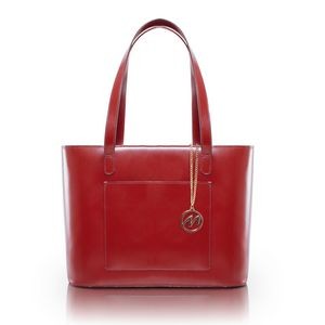 ALYSON | Red Leather Tablet Tote | McKleinUSA