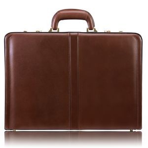 REAGAN | 3.5" Brown Leather Attaché | McKleinUSA
