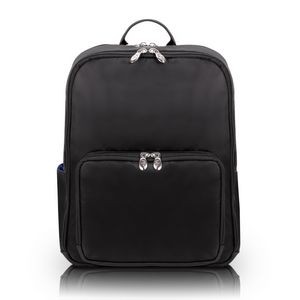 TRANSPORTER | 15" Black Nylon Dual-Compartment Laptop & Tablet Backpack | McKleinUSA