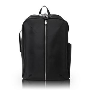 ENGLEWOOD | 17" Black Nylon Triple-Compartment Laptop & Tablet Backpack | McKleinUSA