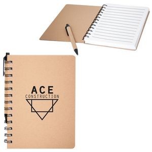 Recycled Cardboard Notebook with Recycled Paper Pen