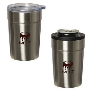 Chill Zone 360 Ml. (12 Fl. Oz.) 2-In-1 Stainless Steel Can Insulator/Tumbler
