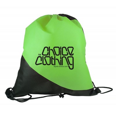 Two Color Non-Woven Drawstring Backpack (14"X16")