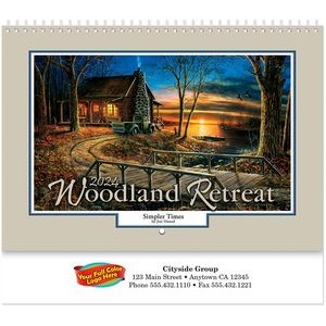 Full Colour Woodland Retreat Spiral Wall Calendar