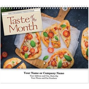 Taste Of The Month Spiral Wall Calendar