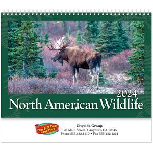 Full Colour North American Wildlife Spiral Wall Calendar