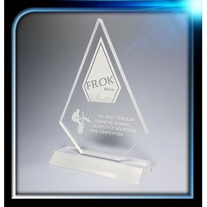 Frosted Series Acrylic Arrowhead Award w/Base (4 1/2"x6"x3/8")