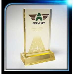 Executive Series Gold Rectangle Award w/Base (3"x5"x3/4")