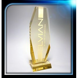 Executive Series Gold Geometric Award w/Base (4"x10 1/2"x3/4")
