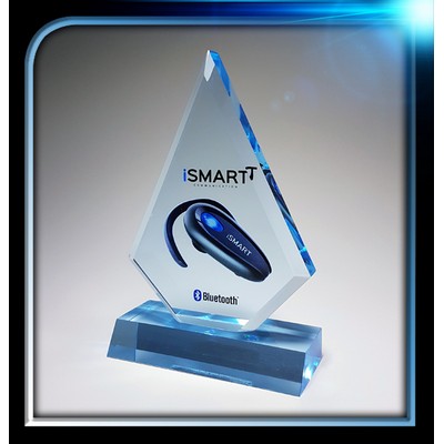 Executive Series Blue Arrowhead Award w/Base (4 1/2"x6"x3/4")