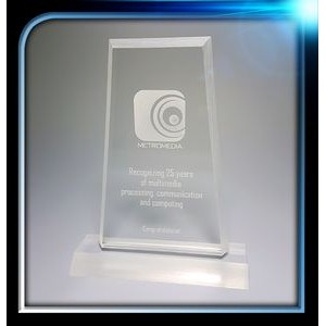 Frosted Series Acrylic Trapezoid Award w/Base (4"x6"x3/8")