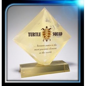 Executive Series Gold Diamond Award w/Base (7"x6 1/2"x3/4")