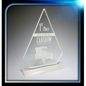 Frosted Series Acrylic Arrowhead Award w/Base (5 1/2"x7"x3/8")
