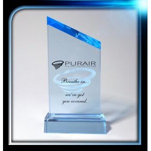 Executive Series Blue Slanted Top Award w/Base (3