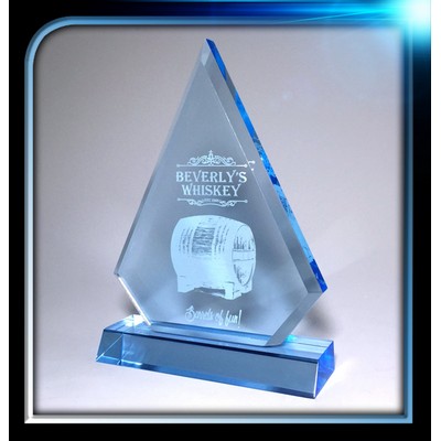 Executive Series Blue Arrowhead Award w/Base (5 1/2"x7"x3/4")