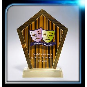 Executive Series Gold Pentagon Award w/Base (6"x7"x3/4")