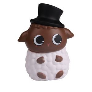 Slow Rising Scented Squishy Brown Lamb with Top Hat-Black