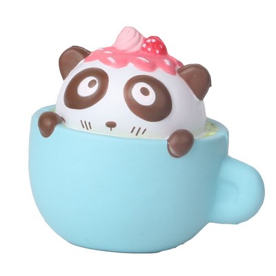Slow Rising Scented Squishy Strawberry Panda in Cup