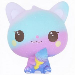 Slow Rising Scented Blue & Pink Ice Cream Cat Squishy