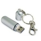 Pill Shape USB Drive w/Keychain Clip