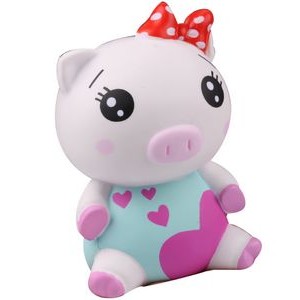 Slow Rising Scented Red Baby Girl Pig Squishy