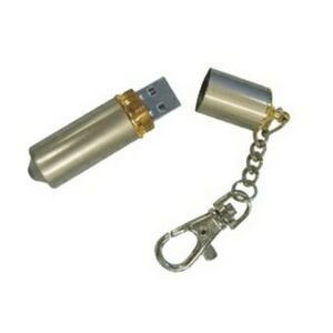 Cylinder Lip Stick Shape USB Drive w/ Key Chain