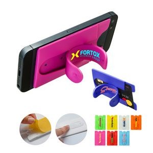 Silicone Cell Phone Pocket w/Stand