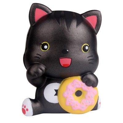 Slow Rising Scented Squishy Cat w/Donut