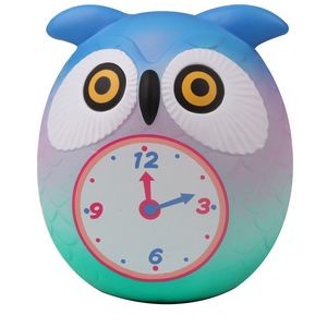 Slow Rising Scented Squishy Owl Clock-Blue/Green