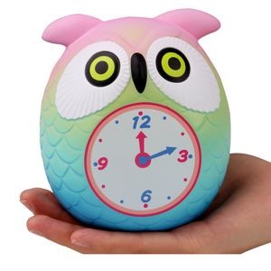 Slow Rising Scented Squishy Owl Clock-Pink
