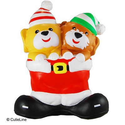 CutieLine Slow Rising Scented Christmas Twin Puppy Squishy