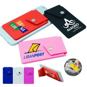 Silicone Cell Phone Pocket w/Button