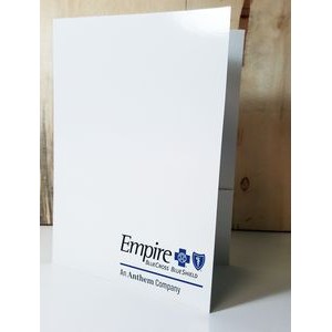 Economy Pocket Folder (3 Large 4-Color Imprint Areas, Gloss Finish & Business Card Slot)