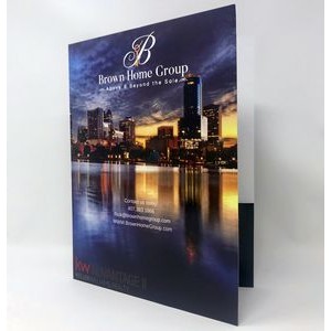 Full Color Folder *Includes 4" Glued B-Card Slots (Includes High Gloss Finish)