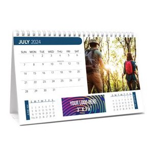 Mid Size 12 Photo Custom Desk Calendar (8 1/2