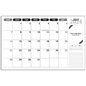 Desk Pad Calendar w/Right Side Note (17