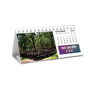 Mini 12 Photo Custom Desk Calendar (5 1/2