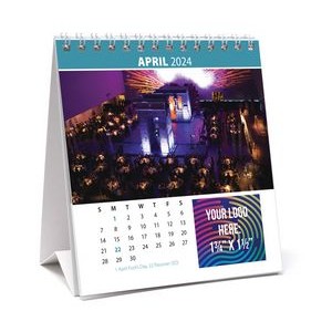 12 Photo Custom Desk Calendar (4 3/4"x5 1/4")