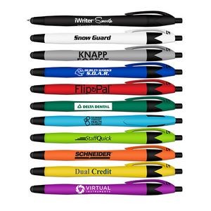 Liqui-Mark iWriter Smooth Soft Touch Rubberized Pen & Stylus-Black Ink