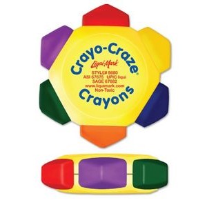 Liqui-Mark® Crayo-Craze® 6-Color Crayon Wheel (Yellow/Full-Color Decal)
