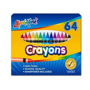 Liqui-Mark Crayons w/Sharpener (64-Pack)