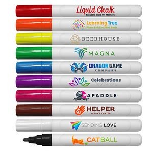 Liqui-Mark Liquid Chalk Erasable Wipe-Off Markers with Full Color Decal
